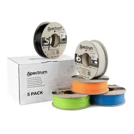 Filamenty i akcesoria do drukarek 3D - Spectrum 3D filament, Premium PLA, 1,75mm, 5x250g, 80747, mix Polar White, Deep Black, Lion Orange, Pacific Blue, Lime Green - miniaturka - grafika 1