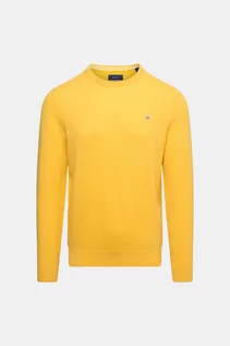 Swetry męskie - GANT Wełniany sweter - Żółty - Mężczyzna - M (M) - 86,211,710 - grafika 1
