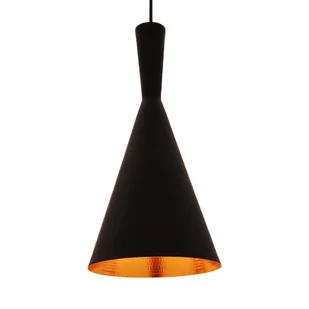 FOGGI 12A lampa wisząca loft czarna klosz stożek E27 - Lampy sufitowe - miniaturka - grafika 1