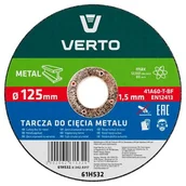 Tarcze do pił - Verto Tarcza do cięcia metalu 125mm x 1mm x22,2mm 61H532 - miniaturka - grafika 1
