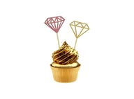 Ciasta i półprodukty do ciast - Pikery na muffiny Diamenty - 15 cm - 6 szt. - miniaturka - grafika 1