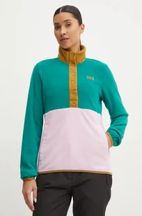 Helly Hansen bluza sportowa Daybreaker Snap kolor zielony wzorzysta 49535 - Bluzy damskie - miniaturka - grafika 1