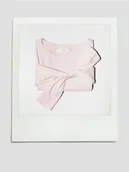 Koszulki i topy damskie - Reserved - Krótki bawełniany longsleeve - bordowy - miniaturka - grafika 1