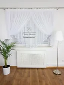 Firany - Firanka z gipiurą uszyta z woalu 400x160cm, firany gotowe - miniaturka - grafika 1