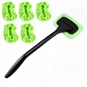 Inne - TEMU Zestaw 6 sztuk, narzędzia do czyszczenia szyb samochodowych, środek do mycia okien samochodu, w 5 wielokrotnego użytku chustek do wnętrza auta, - miniaturka - grafika 1