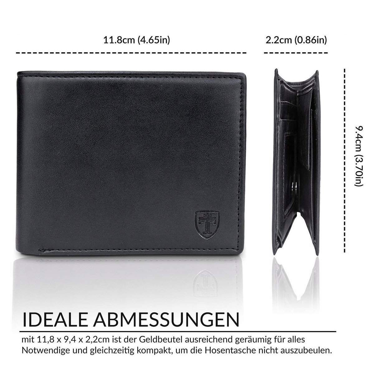 Travando Męski Portfel Czarny Z Zabezpieczeniem R