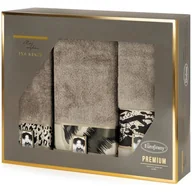 Ręczniki - Zestaw ręczników Eva (24) Ciemnobeżowy (3 sztuki) - miniaturka - grafika 1