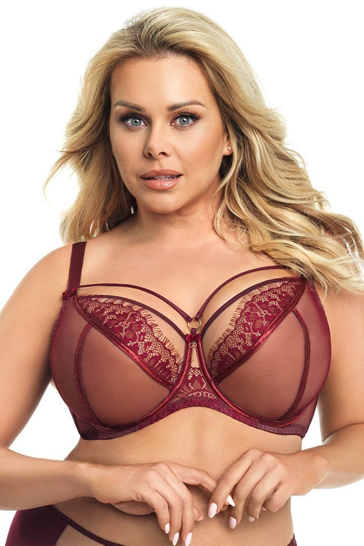 Biustonosz Soft Model Paradise K496 Bordo - Gorsenia Lingerie - 65M