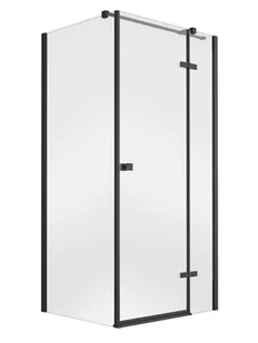 Czarna kwadratowa kabina prysznicowa 90x90 prawa Pixa Black Besco - Kabiny prysznicowe - miniaturka - grafika 1
