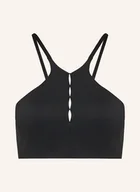 Biustonosze - Nike Biustonosz Sportowy One Keyhole schwarz - miniaturka - grafika 1