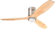 Wentylatory sufitowe - Energooszczędny wentylator sufitowy z oświetleniem LED i pilotem Stem wood light 137 cm - miniaturka - grafika 1