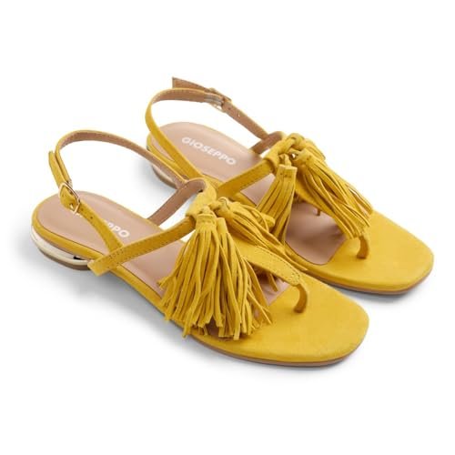 GIOSEPPO Damski pasek Escanaba T-Strap, Lemon Tree, 3,5 UK