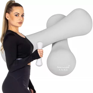 Ciężarki 2,5kg hantelki szare 2x2,5kg FA1041 - Hantle i ciężarki - miniaturka - grafika 1