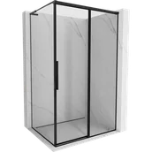 Kabiny prysznicowe - Mexen Rox L kabina prysznicowa rozsuwana prawa 120 x 80 cm, czarna ramka , czarna - 8C2L-120-080-70-70-P - miniaturka - grafika 1