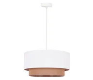 Lampy sufitowe - Duolla - Żyrandol na lince BOHO 1xE27/15W/230V śr. 45 cm biały/brązowy - miniaturka - grafika 1