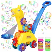 Projektory dla dzieci - MASZYNKA ŻYRAFKA NA BAŃKI MYDLANE Z PROJEKTOREM DŹWIĘKIEM ŚWIATŁEM + 2XPŁYN Z1129 - miniaturka - grafika 1