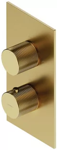 Omnires Contour termostatyczna bateria prysznicowo-wannowa podtynkowa złoty szczotkowany CT8036GLB 5902539834307 - Baterie podtynkowe - miniaturka - grafika 1