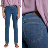 Spodnie damskie - Lee ELLY SLIM STRAIGHT Mid Lexi PROSTE W27 L31 - miniaturka - grafika 1