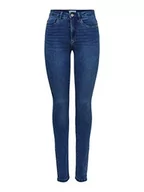 Spodnie damskie - Only Jeansy Damskie z Wysokim Stanem, Ciemno-Niebieskie, (L) W x 34L - miniaturka - grafika 1