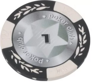 Żeton Poker Club 14,5 g, Nominał 1, 25 szt. w rolce - Gry karciane - miniaturka - grafika 1