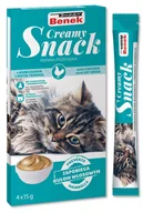 Przysmaki dla kotów - SUPER BENEK Creamy Snack - płynna przekąska dla kotów z kurczakiem i kocią trawką 4x 15g - miniaturka - grafika 1