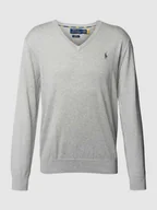 Swetry męskie - Sweter z wyhaftowanym logo - miniaturka - grafika 1