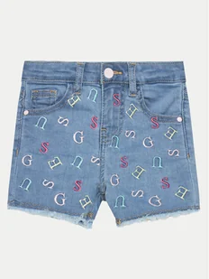 Guess Szorty jeansowe K4GD19 D4CA0 Niebieski Regular Fit - Spodenki damskie - miniaturka - grafika 1