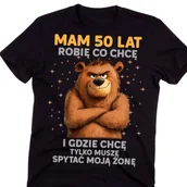 Koszulki męskie - Koszulka męska „Mam 50 lat – robię co chcę” – idealny prezent na 50. urodziny - miniaturka - grafika 1