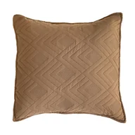 Poszewki na poduszki - Poszewka pikowana Avila 40x40 brązowa jodełka - miniaturka - grafika 1