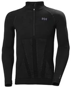 Bluzy męskie - Helly Hansen Helly-Hansen Męska bluza z kapturem H1 Pro Lifa Seamless 1/2 Zip czarny czarny S 49335 - miniaturka - grafika 1