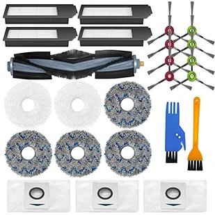 HACOBEST Zestawy zamienne do ECOVACS DEEBOT X1 Omni Vacum Cleaner, akcesoria Deebot X1 Omni, torby Deebot Omni X1, szczotki filtrujące Omni (wałek + szczotki + filtr + torba + podkładki do mopa) - Akcesoria do odkurzaczy - miniaturka - grafika 1