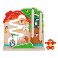 Zabawki zręcznościowe - TOOKY TOY Drewniana Tablica Manipulacyjna Montessori Labirynt - miniaturka - grafika 1