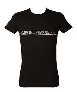 Emporio Armani Męska koszulka męska Crew Neck The New Icon, czarny, S - Koszulki męskie - miniaturka - grafika 1