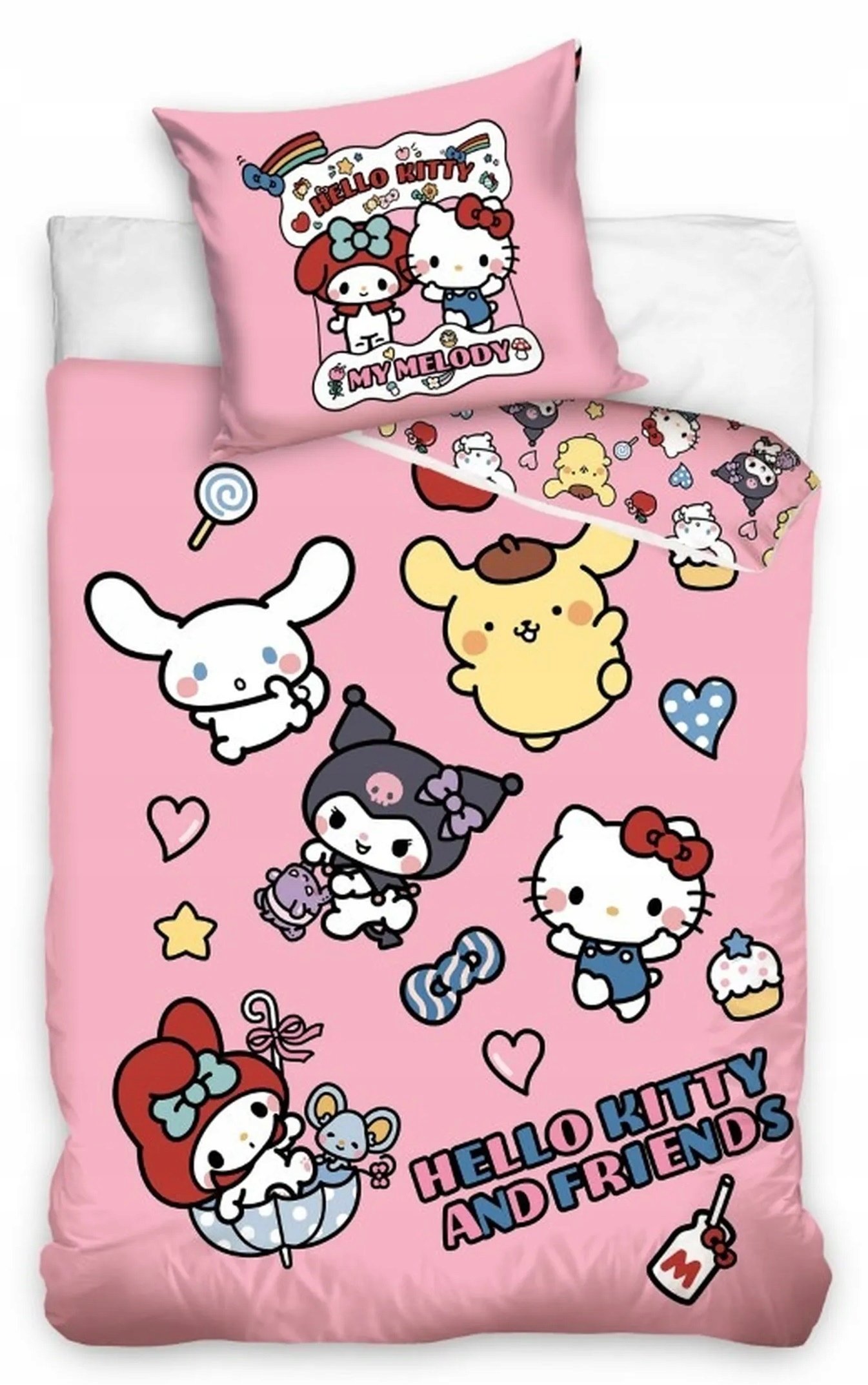 Komplet pościeli Hello Kitty and Friends 160 x 200 cm