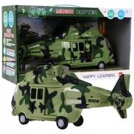 Samoloty i helikoptery - Helikopter Wojskowy Z Dźwiękami Beżowy - miniaturka - grafika 1