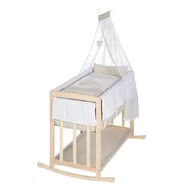 Łóżeczka i kojce - Naturalna kołyska ze schowkiem i baldachimem 90x45 cm Liebhabär – Roba - miniaturka - grafika 1