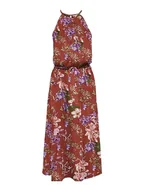 Sukienki - ONLY Damska sukienka maxi Onlnova Life S/L Joy Long Dress AOP PTM, Mineral Red/Aop:374 Botanic, 34 - miniaturka - grafika 1