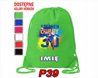 Torby szkolne - WOREK SZKOLNY NA WF TRENING BUTY SPORTOWY DLA FANA STEPHEN CURRY NBA GSW - miniaturka - grafika 1