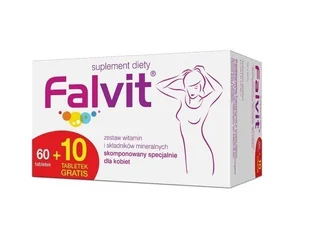 Jelfa PRZEDSIĘBIORSTWO FARMACEUTYCZNE S.A Falvit 60 tabletek + 10 tabletek - Witaminy i minerały - miniaturka - grafika 1