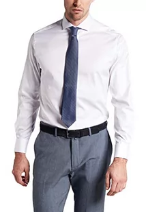 Eterna Męska koszula z długim rękawem Modern FIT Cover Shirt Twill White UNI, 18, biały, 46 - Koszule męskie - miniaturka - grafika 1