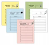 Wkłady do segregatora - 2 x kpl Akta osobowe ABCDE - wkłady kartonowe - miniaturka - grafika 1