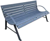 Ławki ogrodowe - ELIOR Ogrodowa ławka retro z oparciem 190 cm R6-L61 - miniaturka - grafika 1