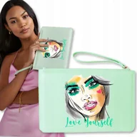 Torebki damskie - Torebka Kopertówka MIĘTA Telefon LOVE YOURSELF Wz - miniaturka - grafika 1
