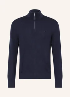 Calvin Klein Sweter Typu Troyer blau - Swetry męskie - miniaturka - grafika 1
