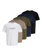 Koszulki męskie - Jack & Jones Komplet 5 t-shirtów Point 12294212 Kolorowy Regular Fit - miniaturka - grafika 1