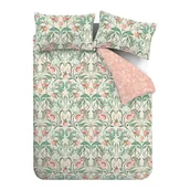 Pościel - Zielono-różowa pościel dwuosobowa 200x200 cm Clarence Floral – Catherine Lansfield - miniaturka - grafika 1