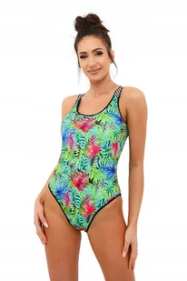 0751 Kostium kąpielowy sportowy strój damski jednoczęściowy kwiaty 2XL - Stroje kąpielowe 0751 Kostium kąpielowy sportowy strój damski jednoczęściowy kwiaty 2XL - Stroje kąpielowe - miniaturka - grafika 1