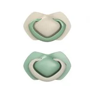 Smoczki uspokajające - canpol Babies Zestaw smoczków uspokajających silikonowych symetrycznych Pure Color 18+ m, zielony - miniaturka - grafika 1