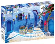 Puzzle - Puzzle, Szafszawan (Niebieskie miasto), Maroko, 1000 el. - miniaturka - grafika 1