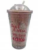 Kubki dla dzieci - Plastikowy kubek ze słomka dla dzieci duży kubek ze słomka 450ml - miniaturka - grafika 1